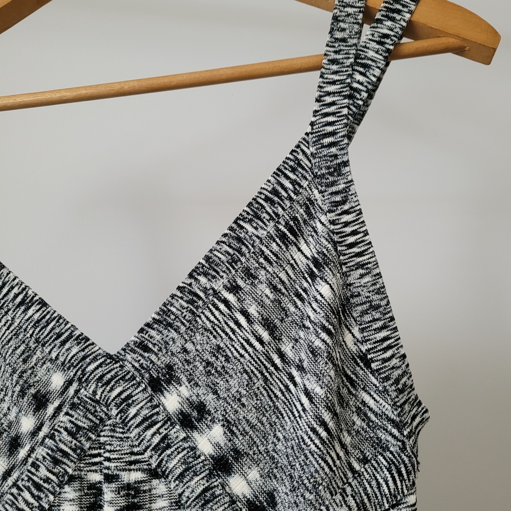 Guess Black White Knit A-Line Open Back Dress Size S - Picture 4 of 8